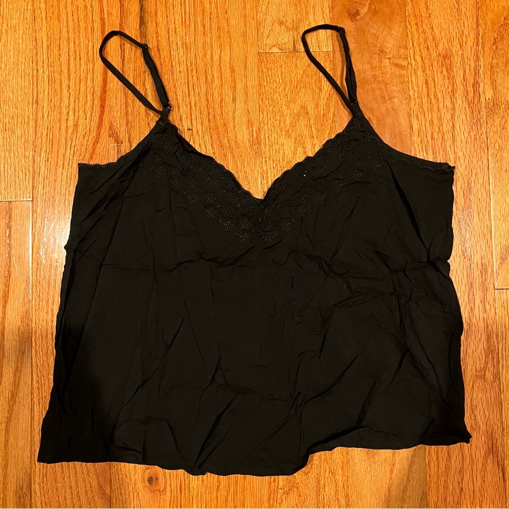 American Eagle Outfitters Black Lace Trim Cami
